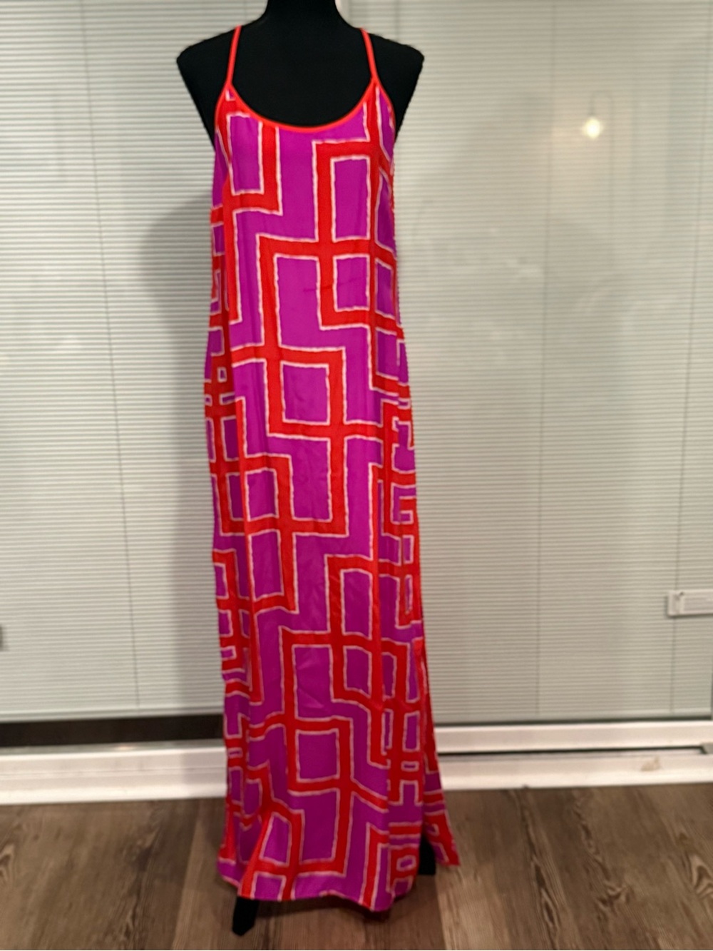 Alice & Trixie Pink and Red Geometric Maxi Dress